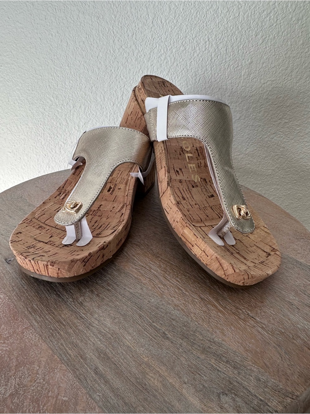 AEROSOLES Gold Clio Sandals